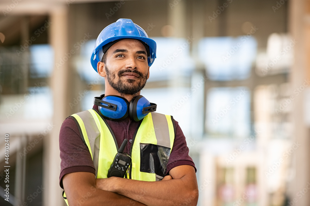 Construction professional wearing safety gear
